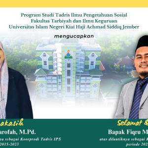 Terimakasih Ibu Musyarofah, M.Pd dan Selamat Bapak Fiqru Mafar, M.IP